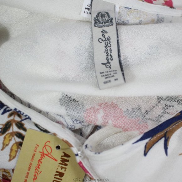 American Rag Women's Wanderlust High-Low Ruffle Flowy Flutter Sleeve Dress - Picture 5 of 7